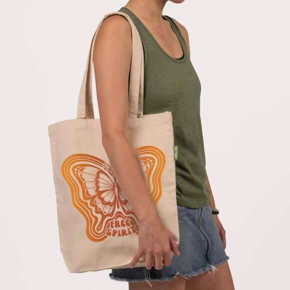 NWT Soul Flower Free Spirit Butterfly Tote – Organic Cotton, Fair Trade - Picture 2 of 3